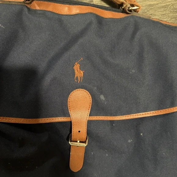 Polo Ralph Lauren Blue and Brown Duffel Bag - Picture 4 of 4